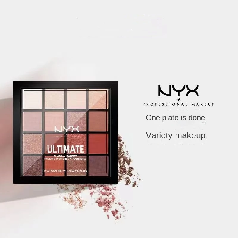 Nyx 16color Eyeshadow Palette Pumpkin Earth Color High Light Repair Matte Waterproof Sweatproof