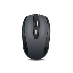 Ergonomic Wireless Optical Mouse with USB Receiver (Grey)