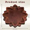 Wooden Lotus Tray Lotus Shape Crystal Stone Holder Crystal Display Tray with Bottom Non-Slip Pad for Aromatherapy Oils Jewelry 6