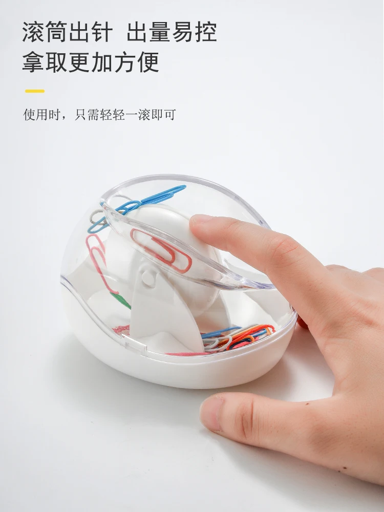 Desk Clips Holder Magnetic Suction Paper Clips Storage Box Rolling Clip Box Paper Clip Storage For Office Dispenser