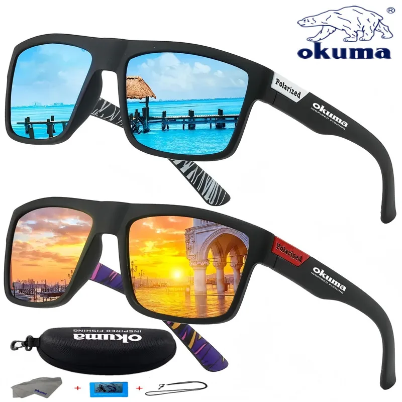 1 Stück Okuma UV400 polarisierte Sonnenbrille, geeignet zum Angeln, Radfahren, Jagen und Autofahren, Retro-Sonnenbrille für Männer und Frauen – Detail 18
