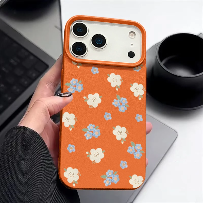 ตัวเลือกสินค้า เคสซิลิโคนนุ่มป้องกันกระแทก iPhone 17/16 Pro Max ลายดอกไม้สวย