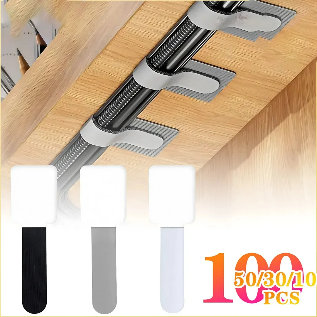 Self-Adhesive Reusable Cable and Cord Organizer Straps