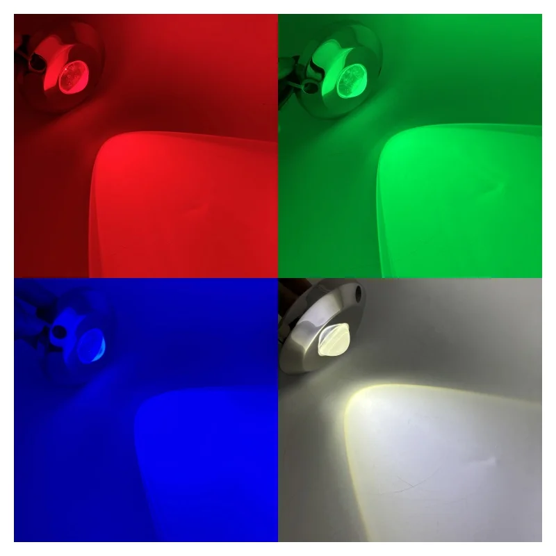 60W 표면 장착 간편 설치 RGB+CCT WiFi 제어 RGB 리모컨 수중 조명 보트 해양 LED 도킹 조명
