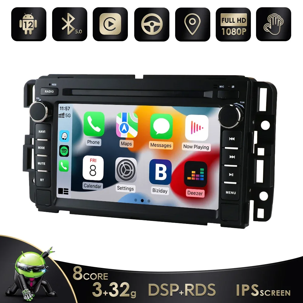 Autoradio Android Per Chevrolet Silverado Impala Traverse Avalanche Express Gmc Yukon Sierra Acadia Savana Multimedia Player