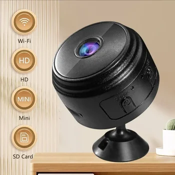 Telecamera Mini A9 1080P HD Wifi, Videocamera di Sorveglianza con Sensore, Videocamera Web, Telecamera di Sicurezza Wireless Intelligente per Casa