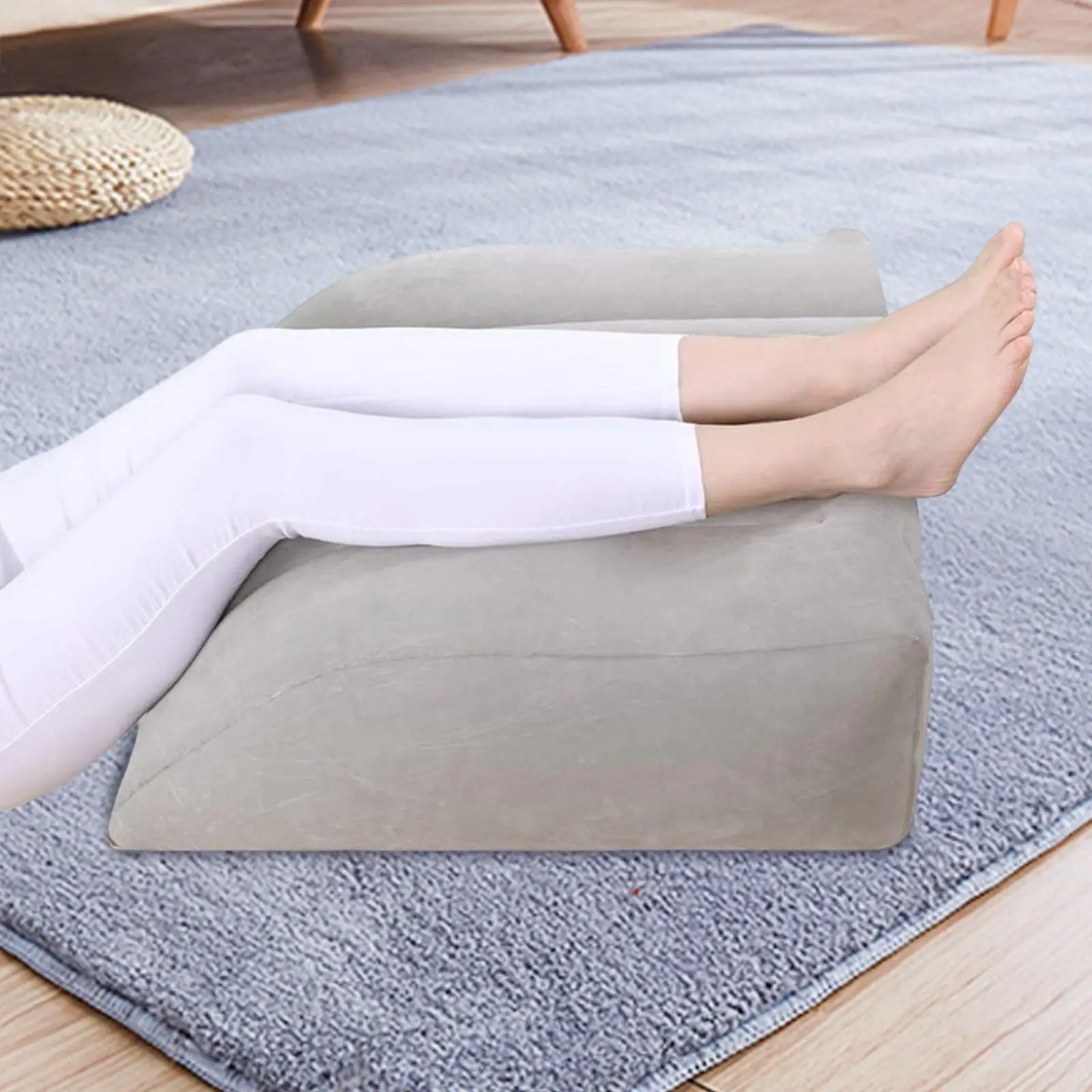 Comfort Leg Pillow Easy to Inflate Inflatable Bed Wedge Foot Pillow Elevation