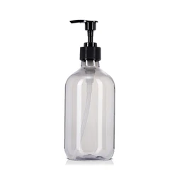 Elegant 16oz Soap Dispenser Bottles with Waterproof Labels for Bathroom and Kitchen Decor (Light Grey)