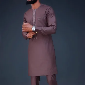 Seyi 2 Piece Long Sleeve Round Neck  Dashiki Outfit