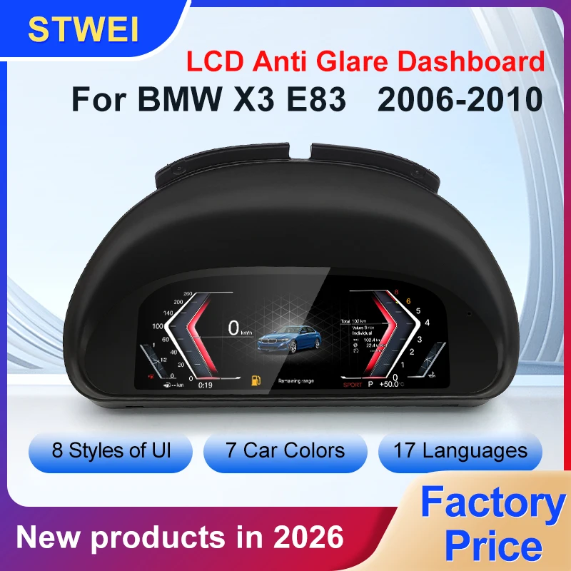 2026 New Product Facroy Price Digital LCD Car Dashboard For BMW X3 E83 2004 to 2008 Instrument Cluster Panel Cockpit