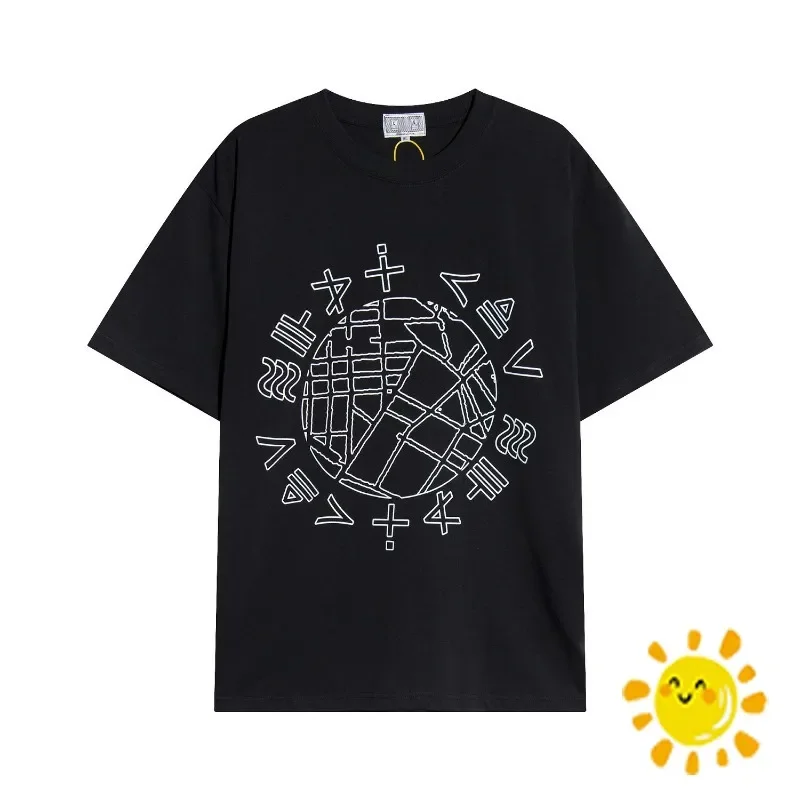 

Футболка с принтом солнца, модная рубашка в стиле хип-хоп, повседневный топ для мужчин и женщин, на лето