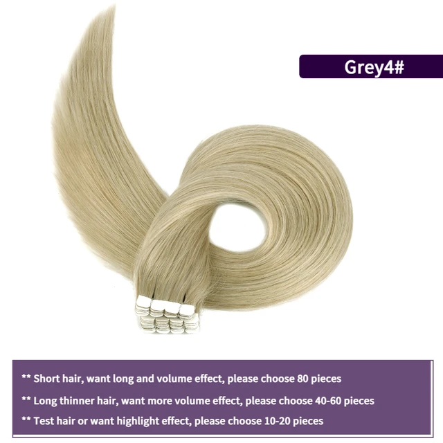 MW Mini Tape In Human Hair Extensions Natural Straight Hair Machine Remy Invisible Skin Weft Adhesive Glue On Hair 12
