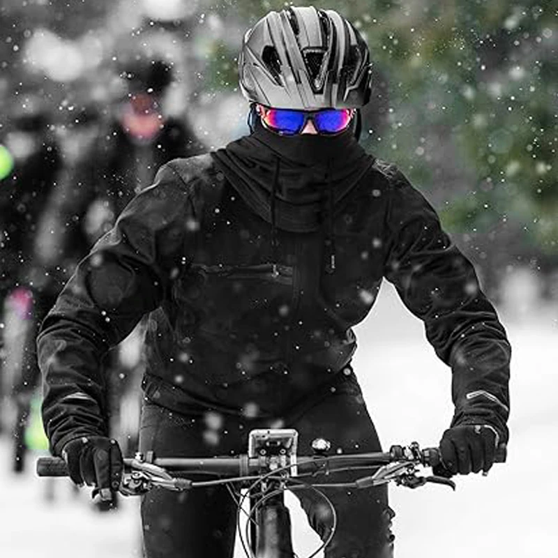 GTUBIKE High Quality Cycling Cap Ski Balaclava Winter Windproof Cap Outdoor Hood Cap Cold Padded Hood Beanies Plush Warm Hat