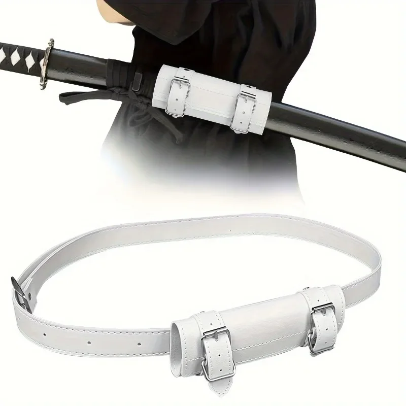 Cosplay Sword Holder Belt Pu Leather Anime Sword Belt Accessories for Samurai Costume