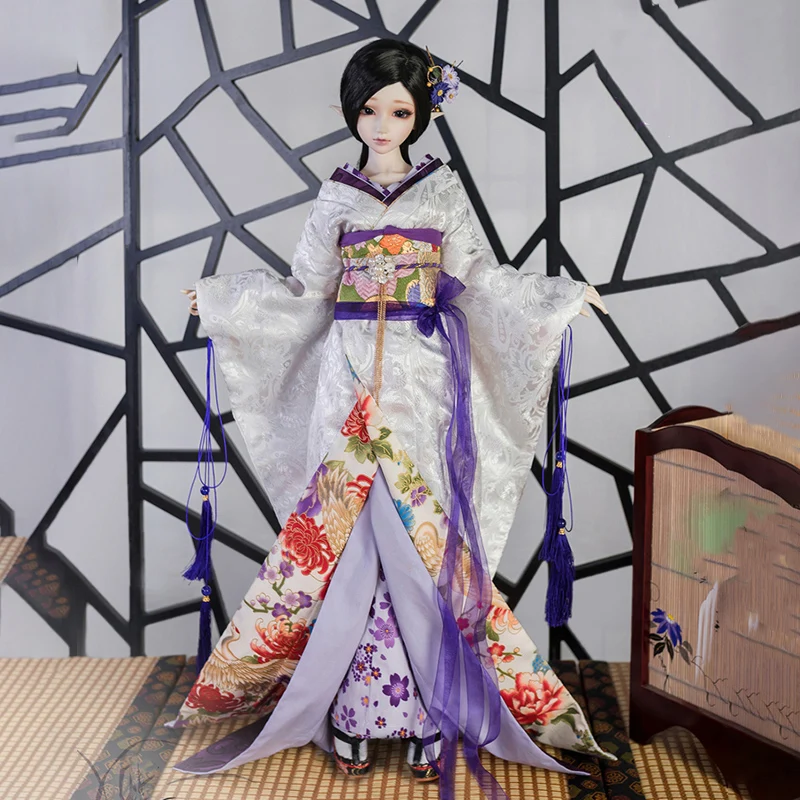 

1/6 1/4 1/3 Ancient Costume BJD Clothes Japanese Oiran Kimono Outfit For YOSD MSD SD13 Girl SSDF ID75 Doll Accessories C2206