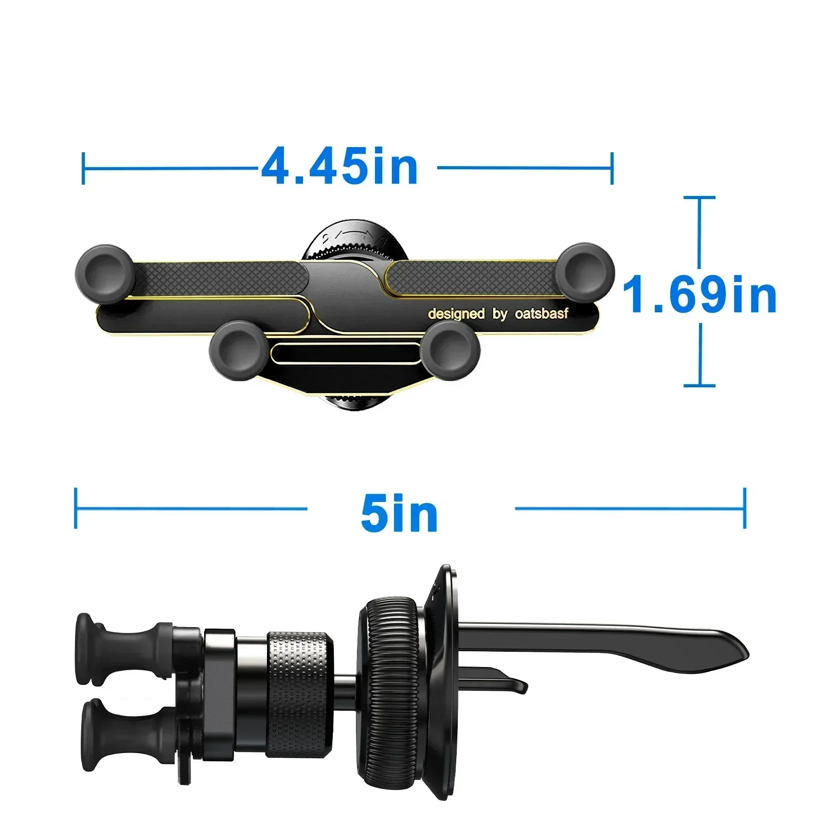 Eary Car Phone Holder Mount Gravity Car Phone Mount with Sturdy Air Vent Clip Cell Phone Stand for iPhone Samsung & All Phones