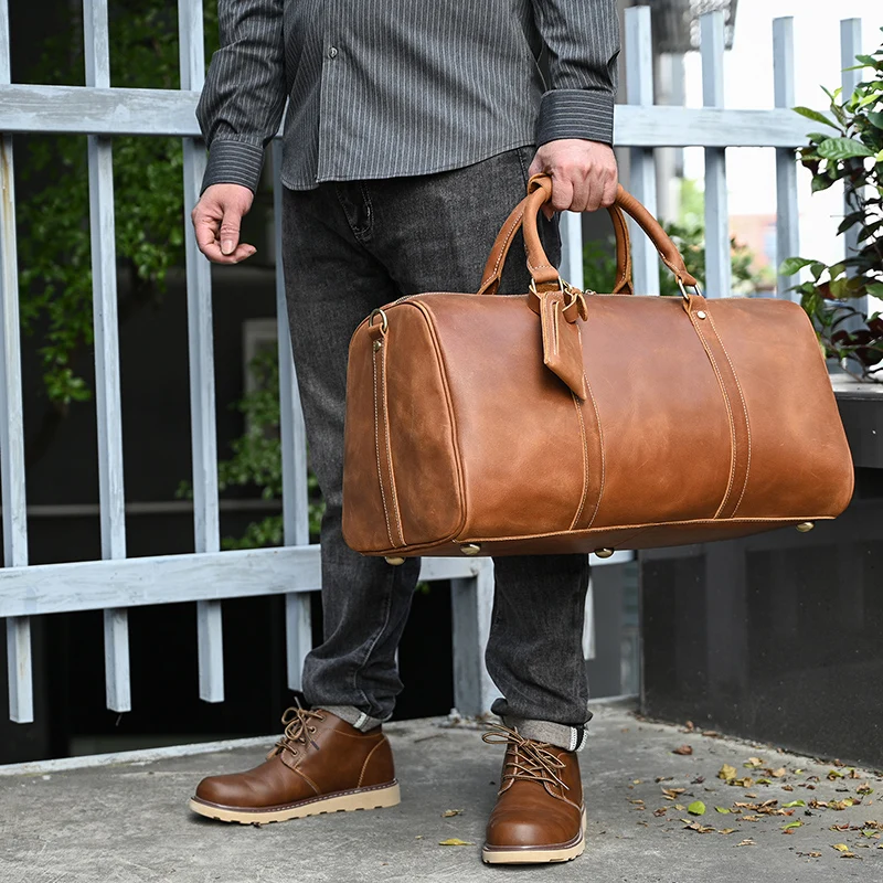 Duffle Bag - Chocolate with Braided Handles, Authentic Vintage – Vintage  Boho Bags