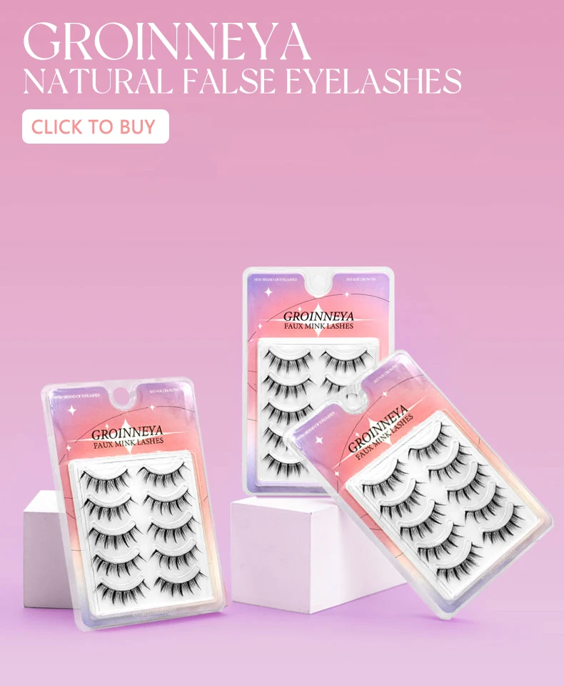 GROINNEYA Manga Lashes 5 Pairs Cosplay 3d Faux Mink Natural Short Full Strip Clear Band Soft Eyelashes Extension -Outlet Maid Outfit Store S49af937601ff49b899e2e2ff076082adR.jpg