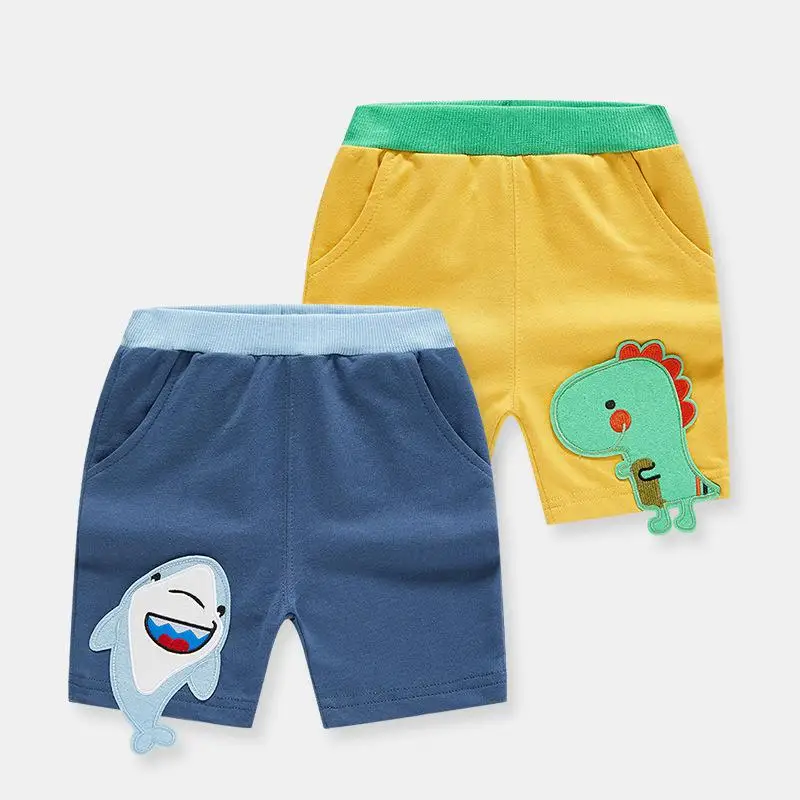 

Summer Children Clothes New Boys Shorts Cotton Cartoon Capris Boys' Shorts Baby Casual Knitted Cute Dinosaur Clothing 2-8y