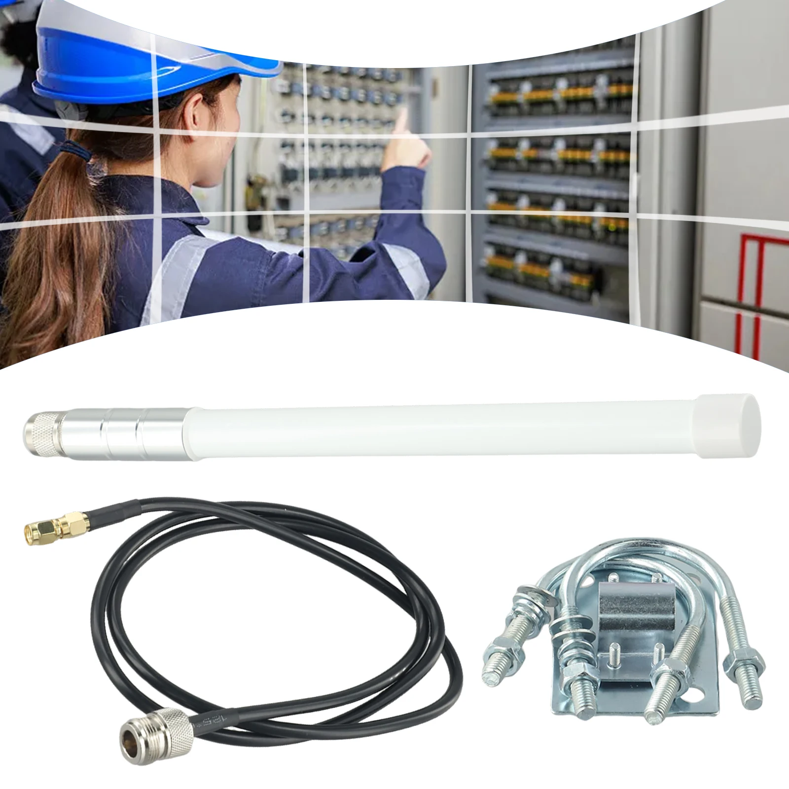 

Первоклассная уличная Стекловолоконная антенна 8dBi LoRa 915 МГц, Повышает интенсивность сигнала для гелиевой точки доступа HNT Miner 868 МГц