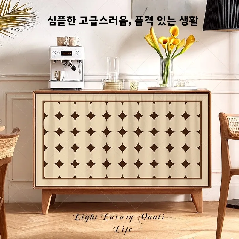레트로 접착식 트랙 스타일 캐비닛 도어 커버 커튼 홈 데코 방진 고급 미니멀리스트 사무용품 지브라 라인