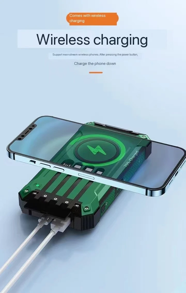 Neu Solar drahtlose lade 20000 mAh große kapazität handy outdoor power bank_voghion.com