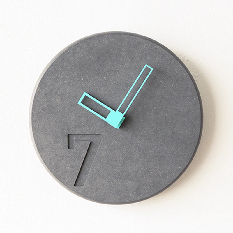 3d Wooden Clock Small Wall Clock Yellow  