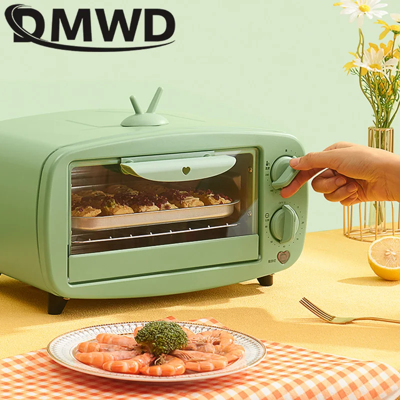 12L Mini Household Electric Oven Multifunctional Pizza Cake Baking Oven With 60 Minutes Timer Stainless Steel Toaster 2 Layers