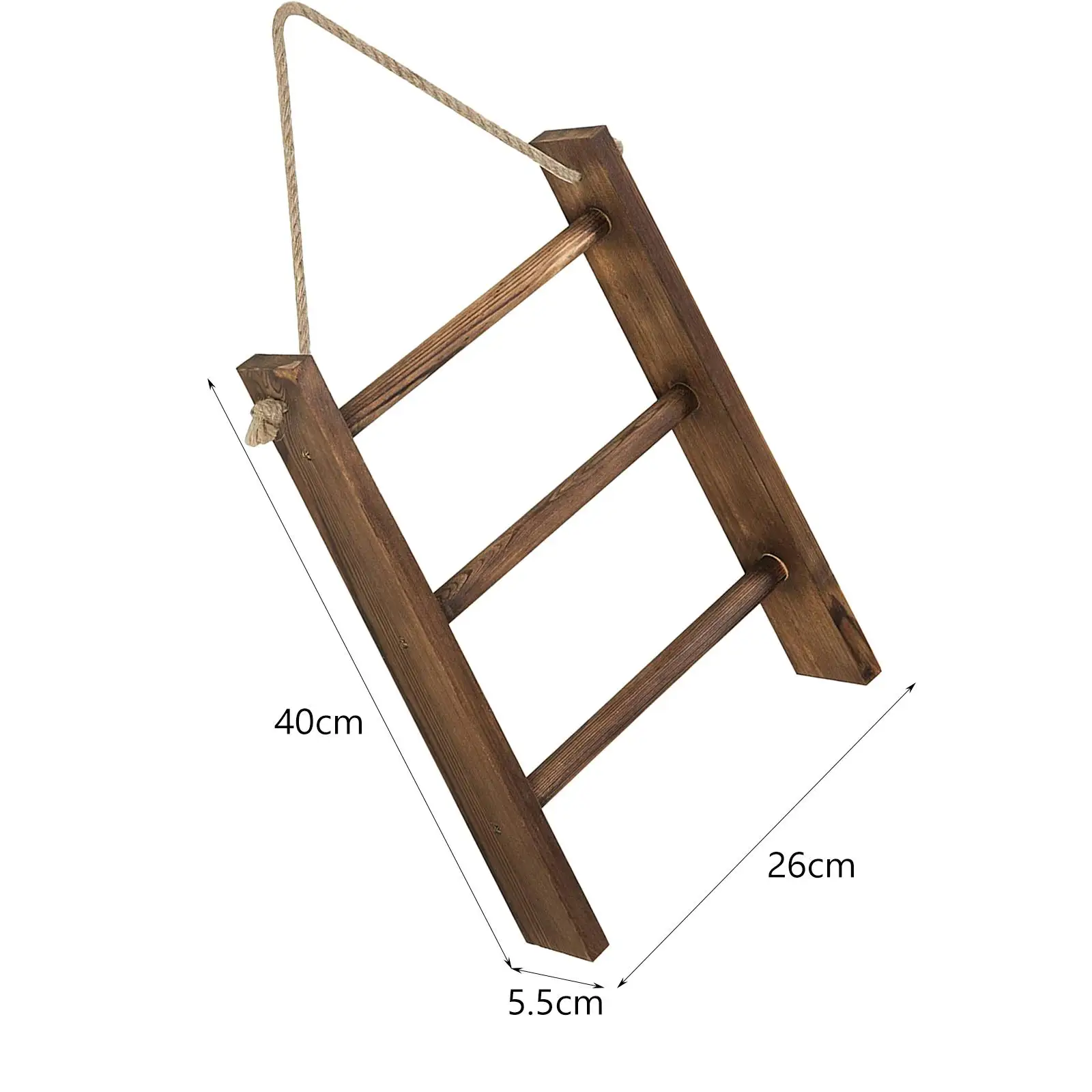 Wood Towel Racks 3 Tiers Towel Rack Tea Stand Display Hanger Wall Mount Ladder Rustic For Living Room Hote