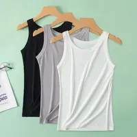 1/3 Pieces Four Seasons Thin Ladies Solid Color Joker Camisole Young Women Plus Size Comfortable and Sexy T-shirt Shirt Casual - Image 2