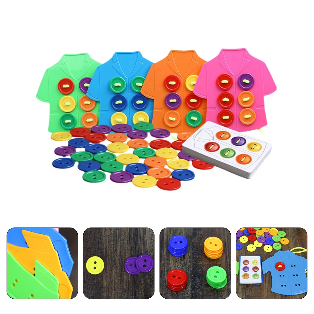 

Игрушки на шнуровке с пуговицами, деревянный Игровой набор для родителей и детей, пазлы для малышей, пластиковая шнуровка