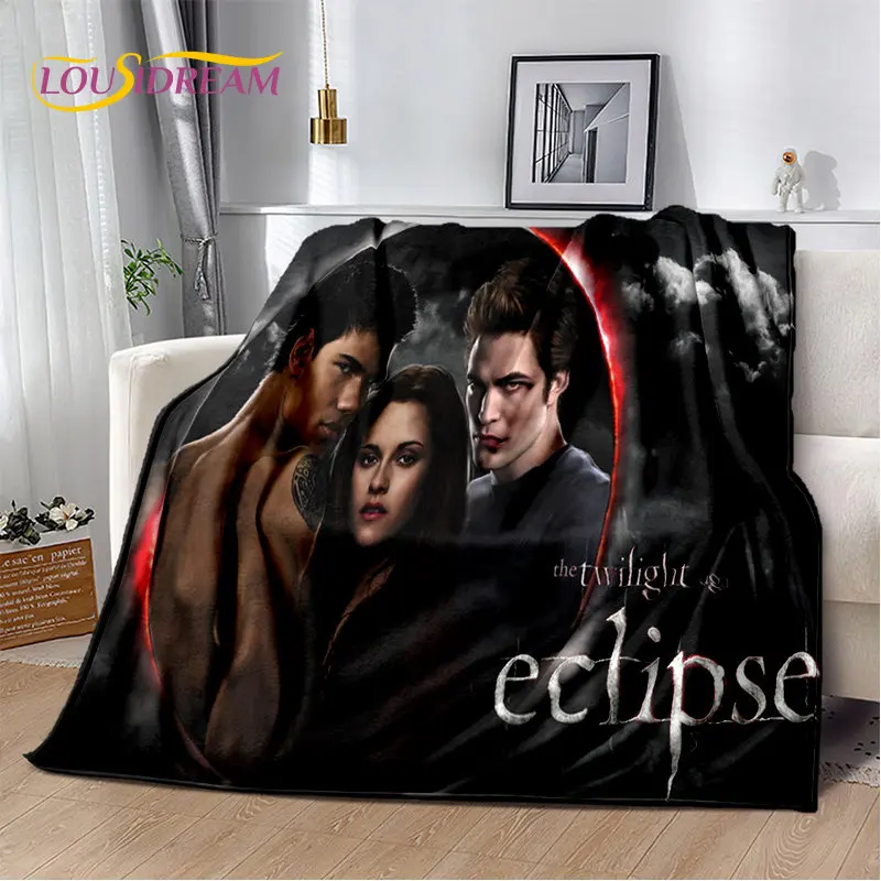 Twilight Saga HD 인쇄 부드러운 봉제 담요, 플란넬 담요, 거실 침실 침대 소파 피크닉 커버