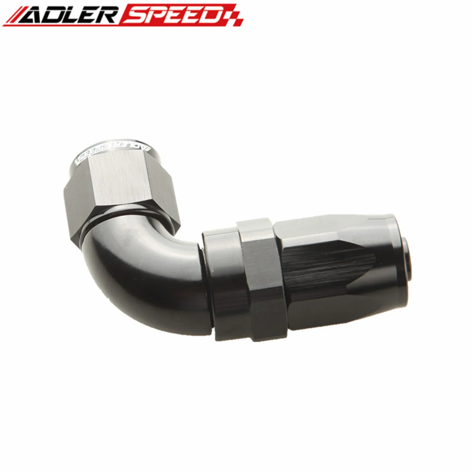 ADLERSPEED 90도 AN4 AN6 AN8 AN10 AN12 회전식 호스 엔드 피팅 어댑터 알루미늄 레드-블루/블랙/블랙-퍼플
