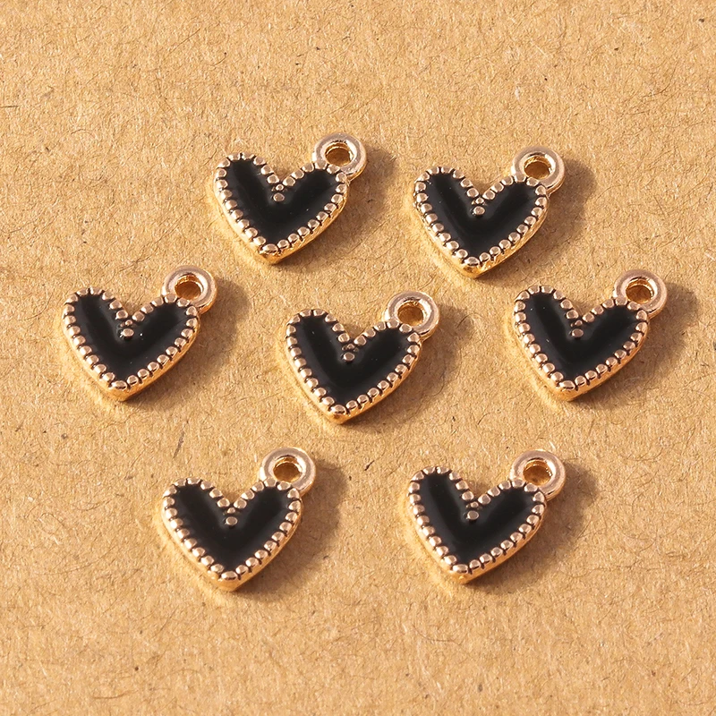 30 stücke mischen niedlichen Emaille Liebe Herz Stern Schmetterling Charms für Schmuck machen DIY Ohrringe Anhänger Halsketten handgemachte Handwerk liefern – Detail 8