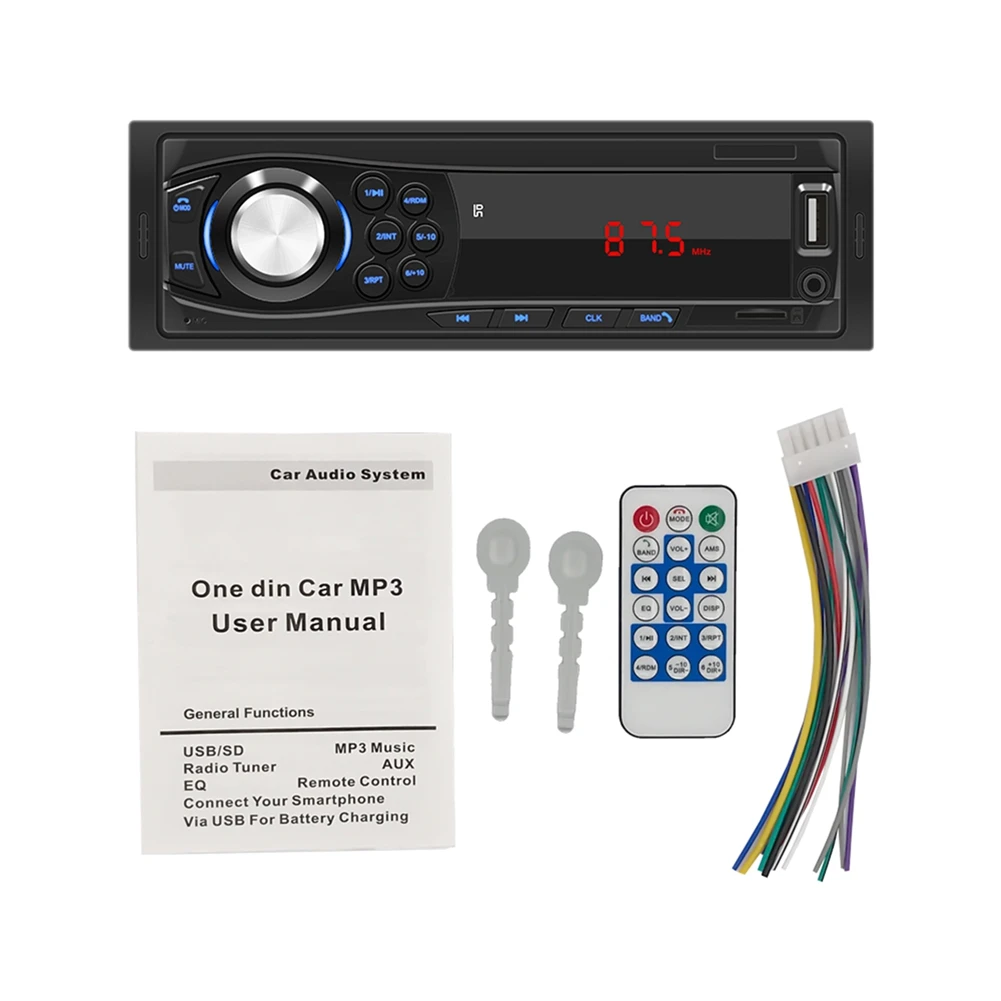 

Автомагнитола с поддержкой Bluetooth, USB, TF-карты, FM-радио, mp3-плеером, ПК, Тип: 12pin