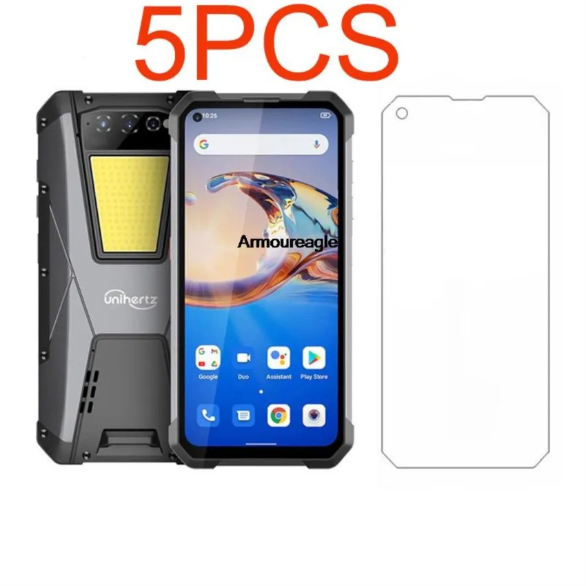 

5pcs 2.5d tempered glass clear hd safety guard on for unihertz tank film front screen protector for unihertz tank cover