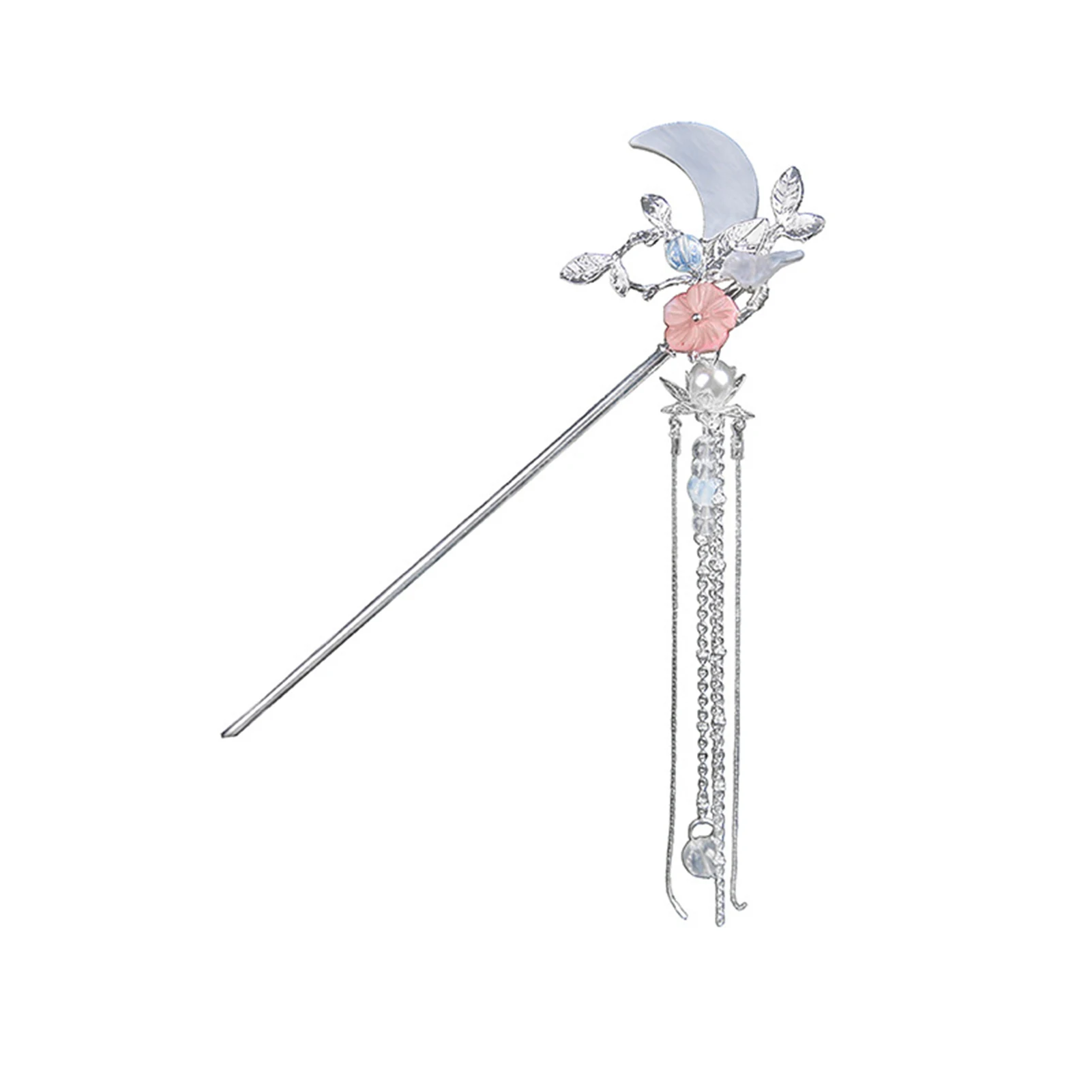 

Винтажная заколка с бахромой в этническом стиле ручной работы, шиньон, Шпилька для волос из сплава металлов для волос для женщин и девочек, Парикмахерская