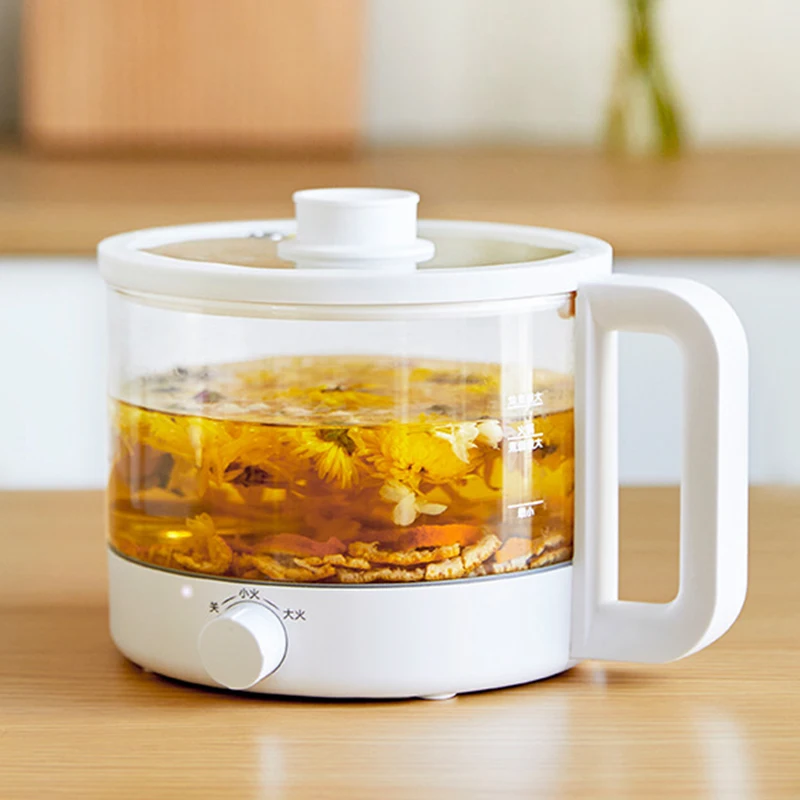 

1.2L Mini Electric Cooker Multi-Function All-In-One Pot Household Glass Cooking Pot Non-Stick Pot Hot Pot Kitchen Tool 220V