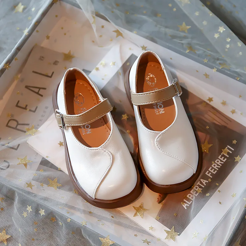 

Spring Girls' Princess Leather Shoes New Kids Fashion Non-slip Single Shoes Comfortable Casual Performance Children's Shoes H610