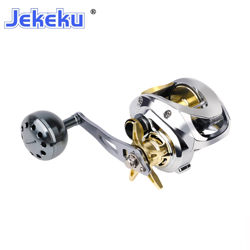 Новая медленная Рыболовная катушка JEKEKU, рыболовная катушка 7,2: 1, максимальное усилие фрикциона 12 кг, 10 + 1 шарикоподшипников, левая и правая ручки, полностью металлическая