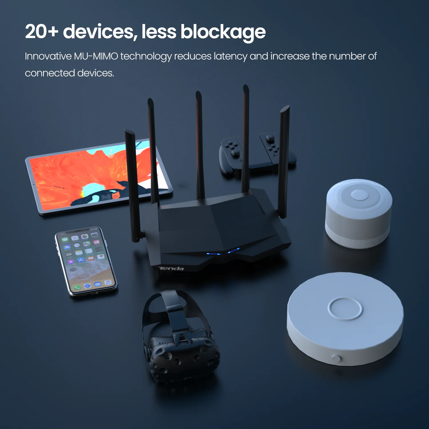 Routeur Gigabit AC10-Routeur-répéteur Wi-Fi AC1200, 2.4-5GHz, Tenda ...