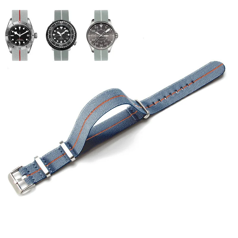 Premium NATO Nylon Watch Band - Black & Green, Sweat-Absorbent and Woven Design