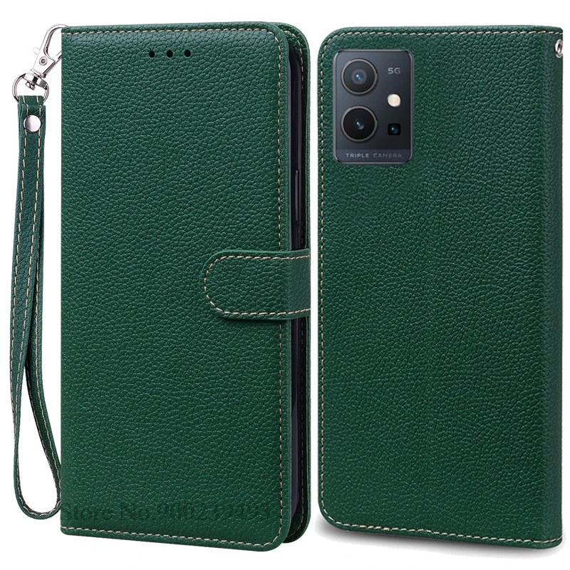 Leather Flip Wallet Case with Stand