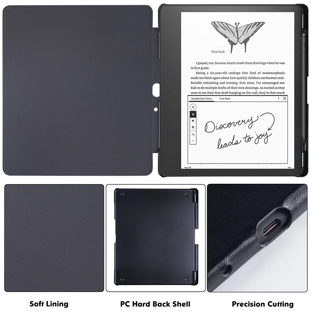 Étui pour Kindle Scribe, 10.2 pouces, version 2022, porte-stylo intégré,  couverture de livre légère en cuir PU avec veille/réveil automatique -  AliExpress