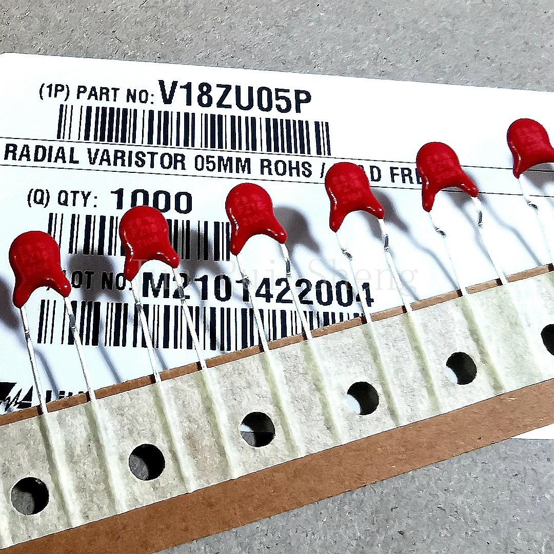 

20PCS Original Good quality Litteifuse For V18ZU05P PZ18 Red Varistor 18V 100A DISC 5MM Rheostat AC10 DC14 1400pF MOV V18ZU05P