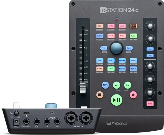 Presonus iostation 24c 2 × 2 USB-C™オーディオインターフェースと 