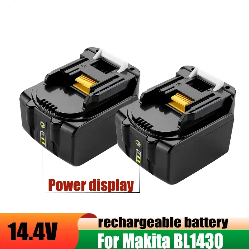 

14.4V 12.8Ah Drills Battery For Makita BL1430 Replacement Rechargeable Lithium Ion LXT200 BL1415 194558-0 194559-8 194066-1