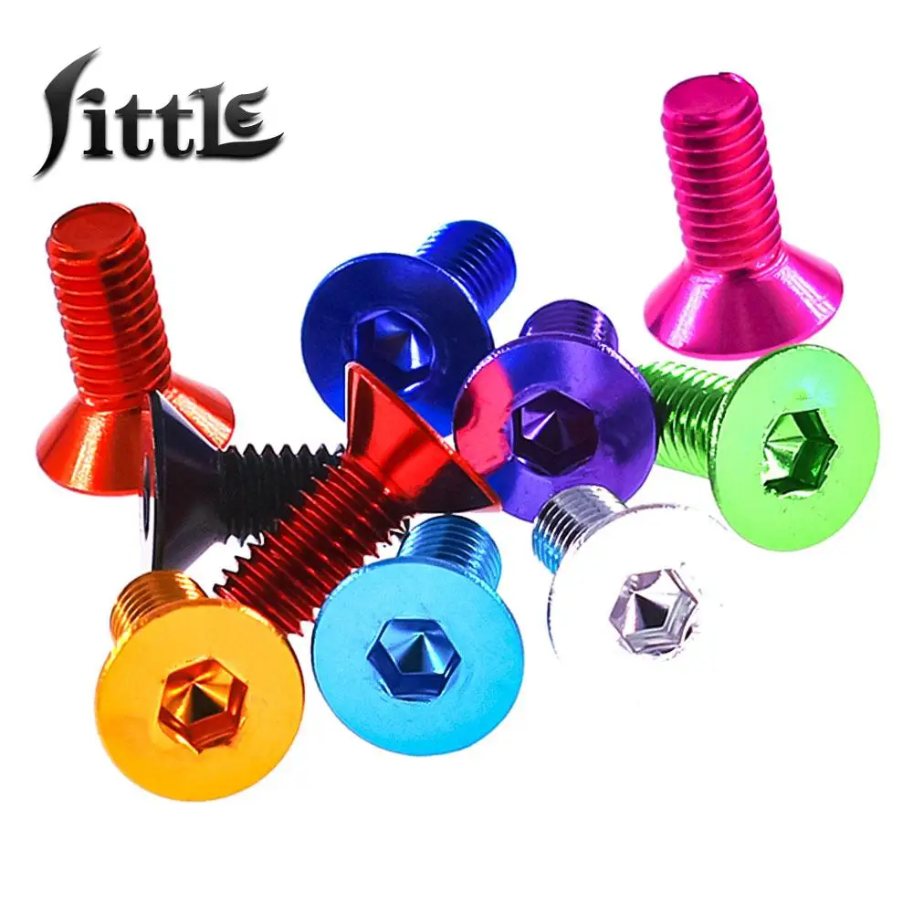 

4 Pcs Aluminium Flat Head Screw and Bolts M6 Screws Flata Heads Socket Countersunk Heade Screwse Boltsa Anodized 10 Colors Vis