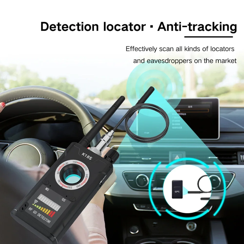 Anti Spy Detector Bug Detector RF Detector Scanner Device GPS Detector Camera Finder infrared camera detector hidden camera detector signal detector camera detector for GPS Tracker Listening Device