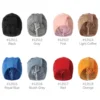Women's Solid Color Knotted Turban Fold Chemo Cap Cancer Hat Hair Loss Headscarf Head Wrap Headband 2